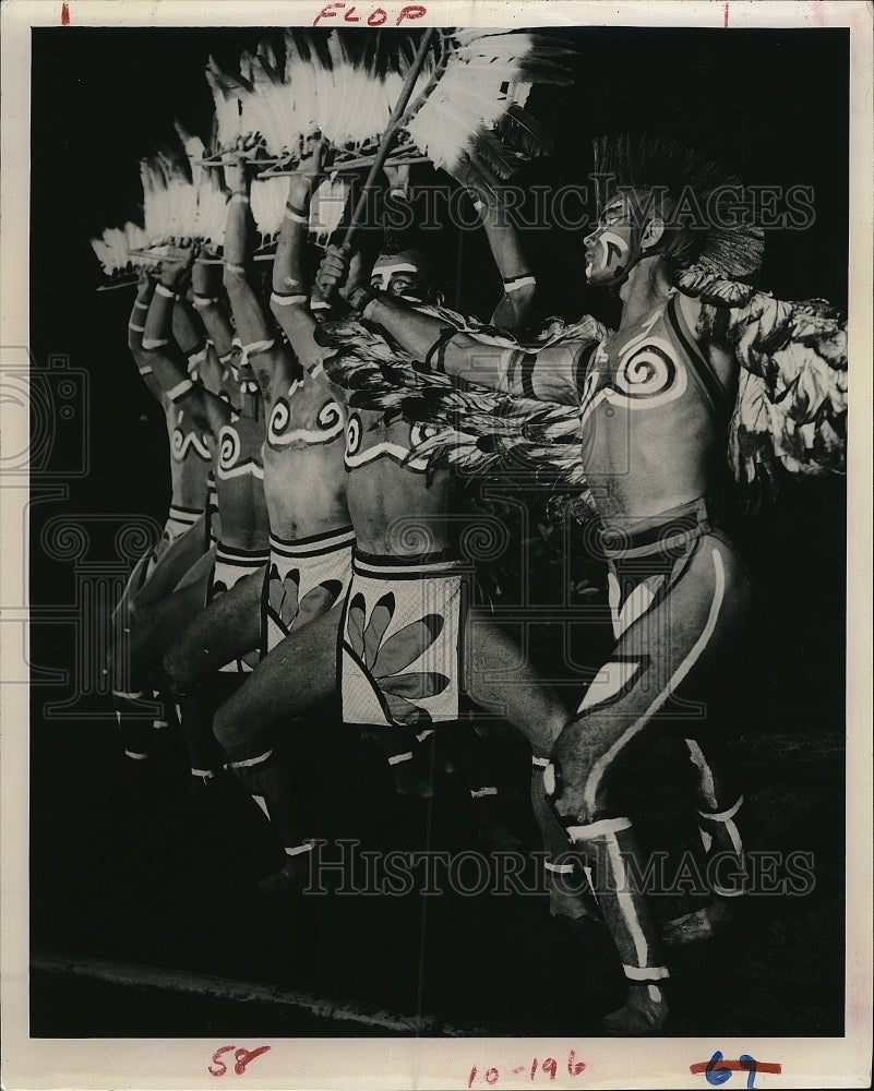 1964 Press Photo Carolina Cherokee Indian dance - Historic Images