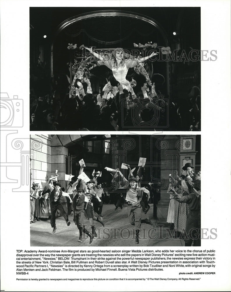 Press Photo Ann-Margret in Disney&#39;s &quot;Newsies&quot; - Historic Images