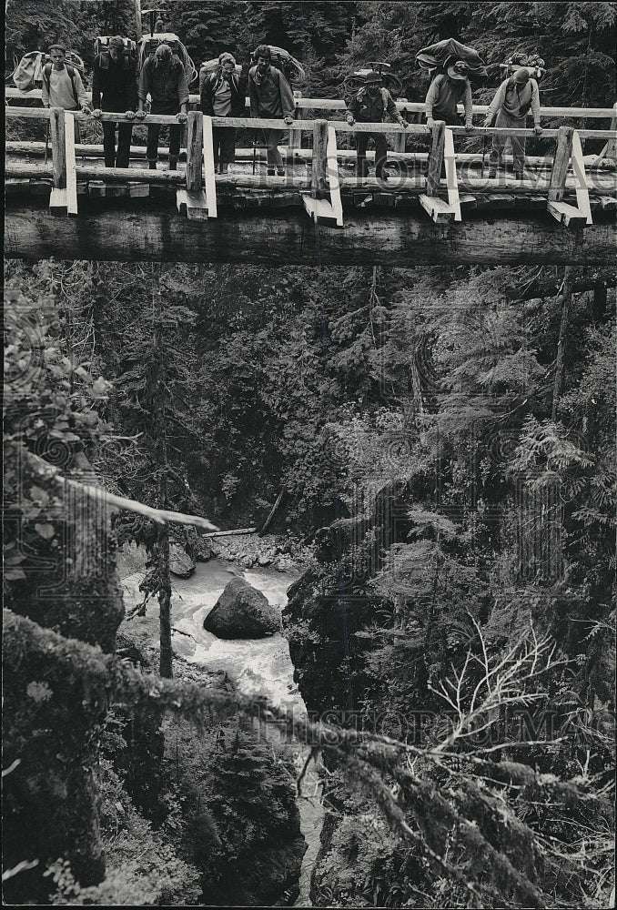 Press Photo Hoh River Bridge at Olympic National Park and Forrest - Historic Images