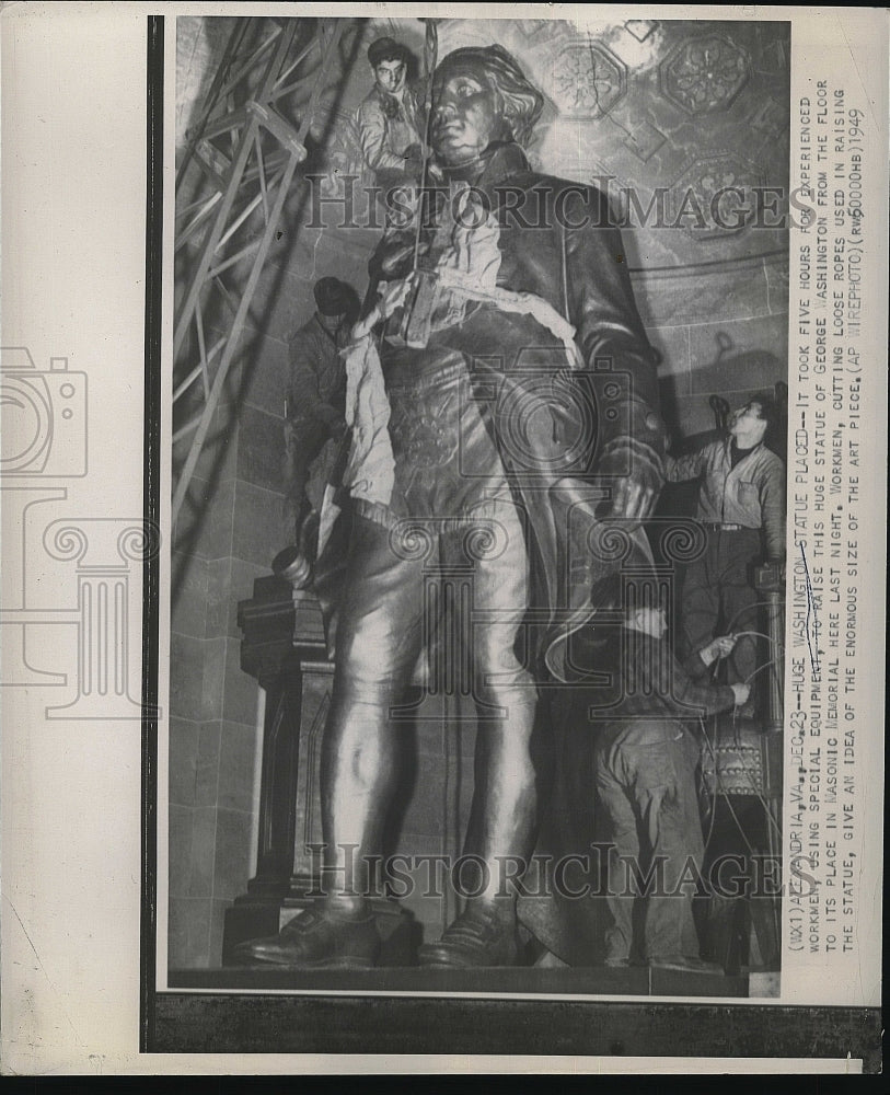 1949 Press Photo Statue of George Washington for Alexandria, Va. - Historic Images