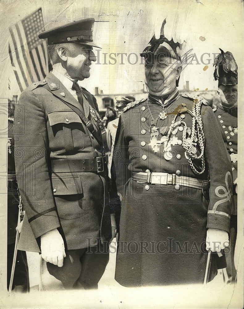 1937 Press Photo Brig.General Charles H. Cole &amp; Maj James WH Myrick - Historic Images