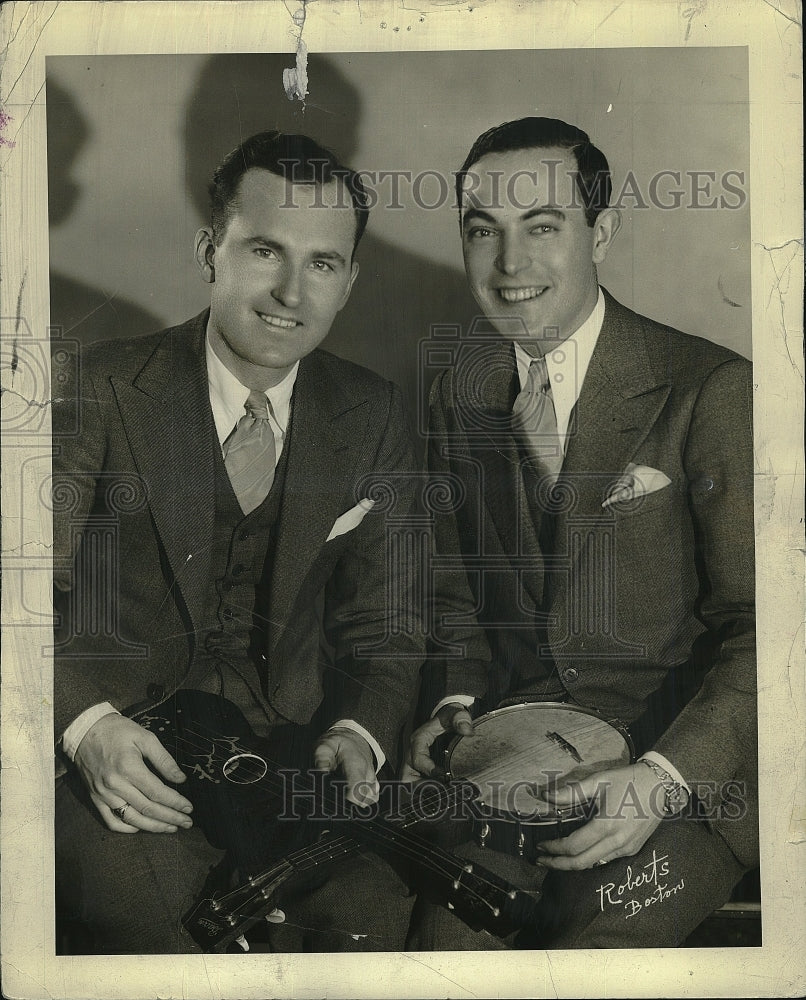 1933 Press Photo Hum &amp; Strum, Max Zides and Tom Currier - Historic Images