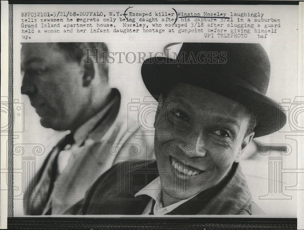 1968 Press Photo Winston Moseley, Criminal in Custody - Historic Images