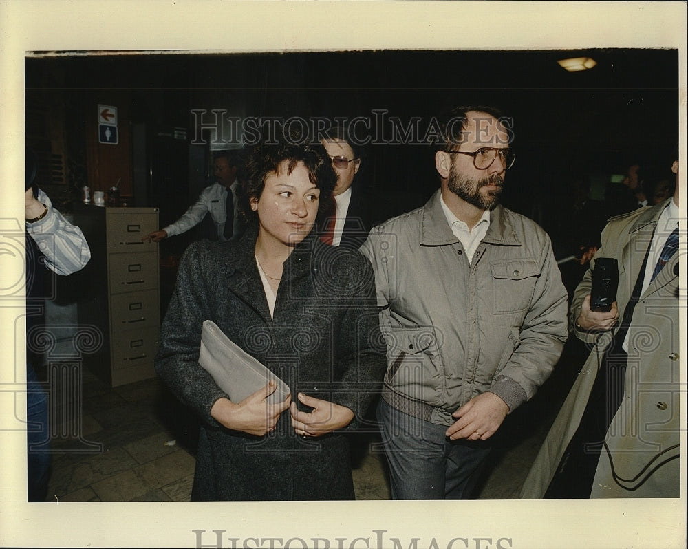 1993 Press Photo David and Sharon Schoo, Child Abandonment Case Kane Co. Court - Historic Images