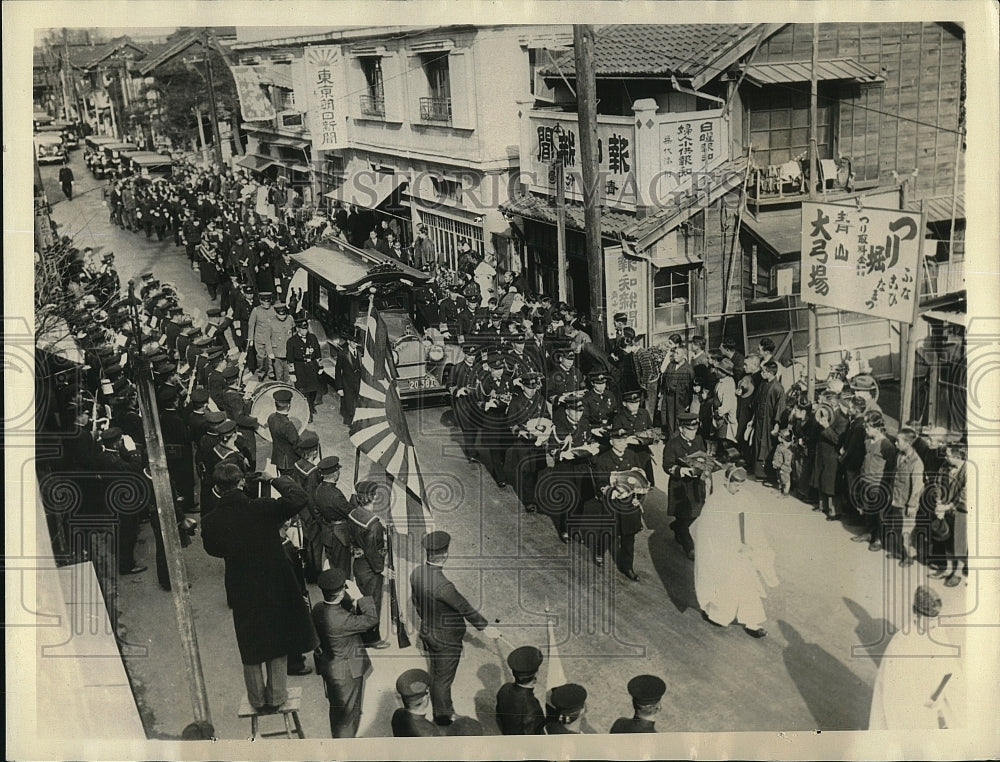 1933 Press Photo Cortege of Japan Admiral Count Gombei Yamata passed through St. - Historic Images