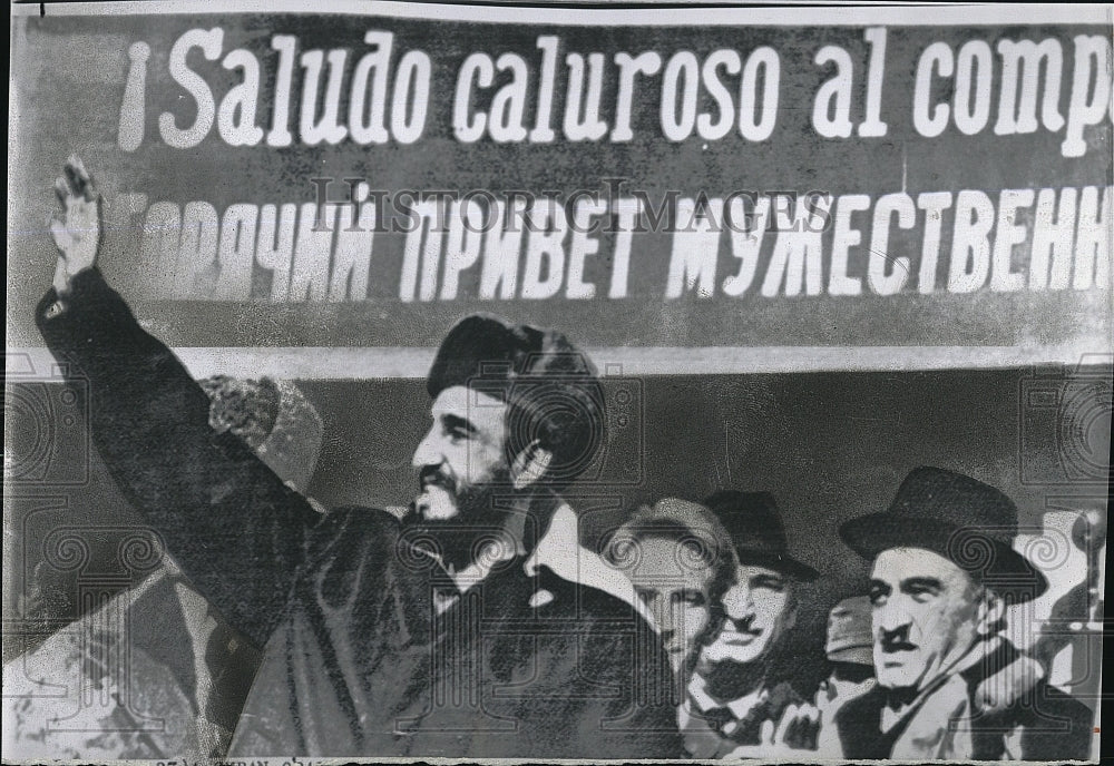 1968 Press Photo Cuban Dictator Fidel Castro Speaks in Murmansk, Russia - Historic Images