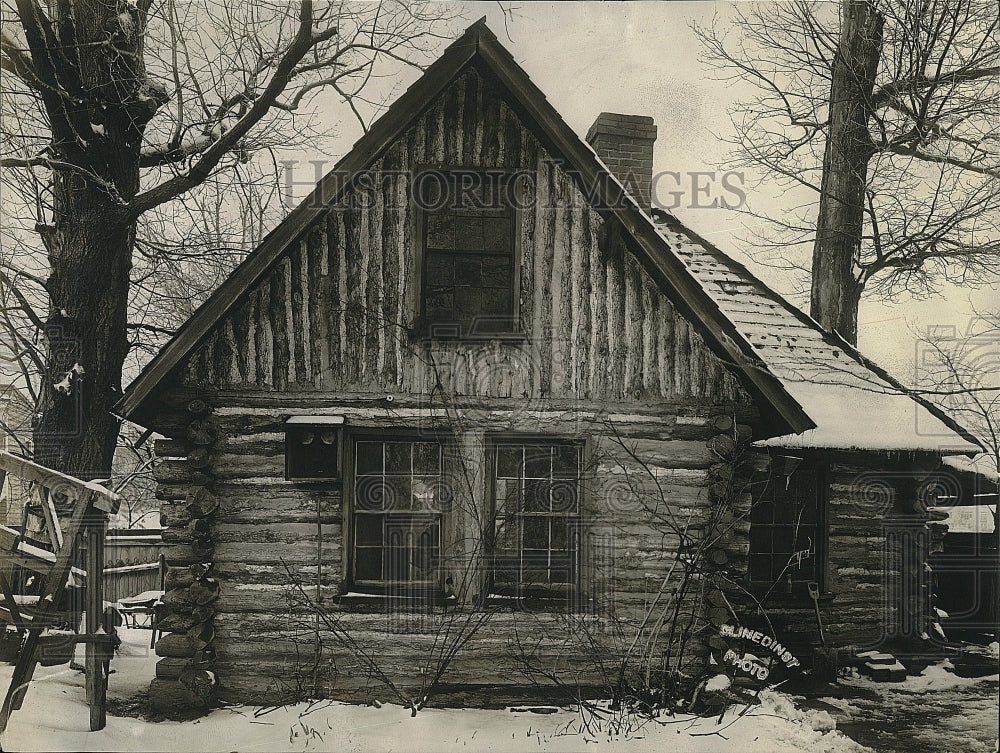 Press Photo Log Cabin in Washington D.C. of Joaquin Miler Poet - Historic Images