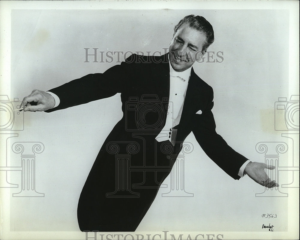 Press Photo Conductor Mantovani to perform  his new music - Historic Images