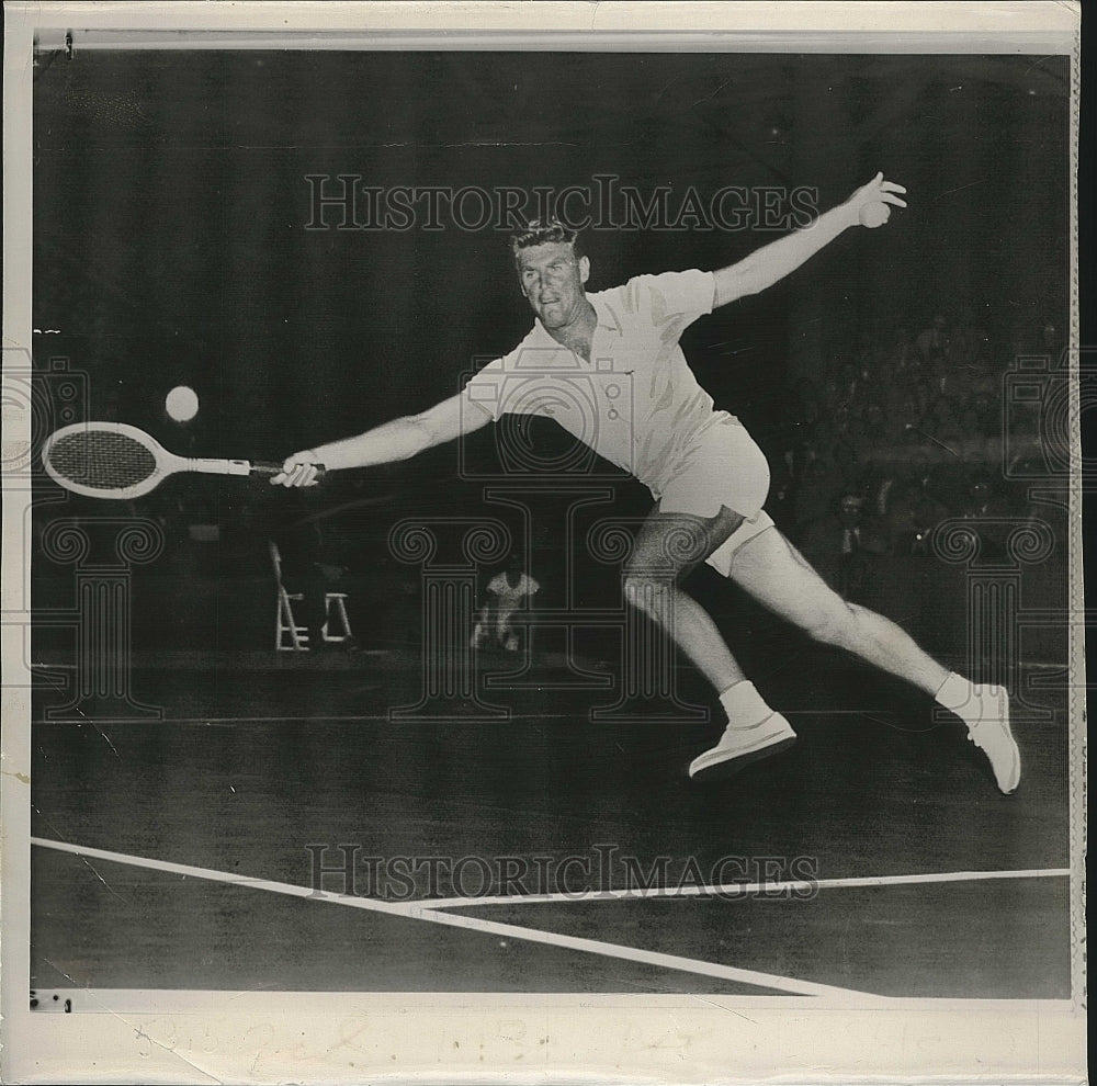 1953 Press Photo Aussie tennis ace Frank Sedgman vs Jack Kramer in LA - Historic Images