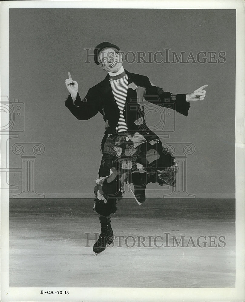 1973 Press Photo world&#39;s greatest ice clown Freddie Trenkler - Historic Images