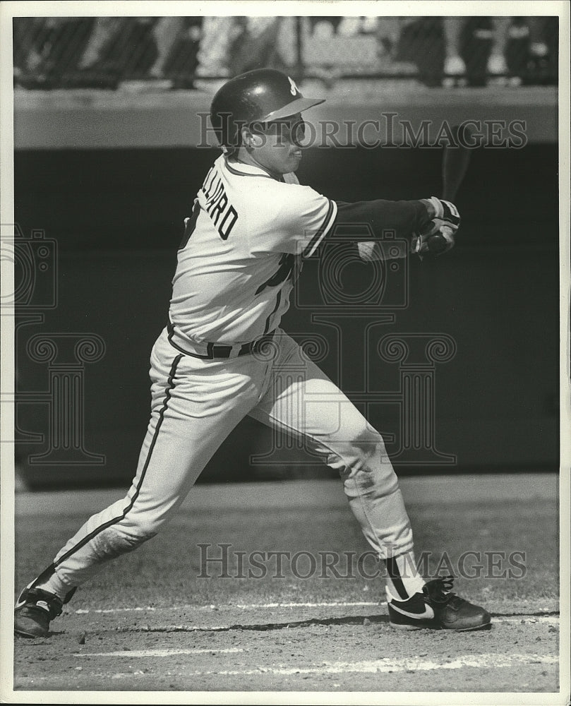 1993 Press Photo Atlanta Braves baseball, Rafael Belliard - Historic Images