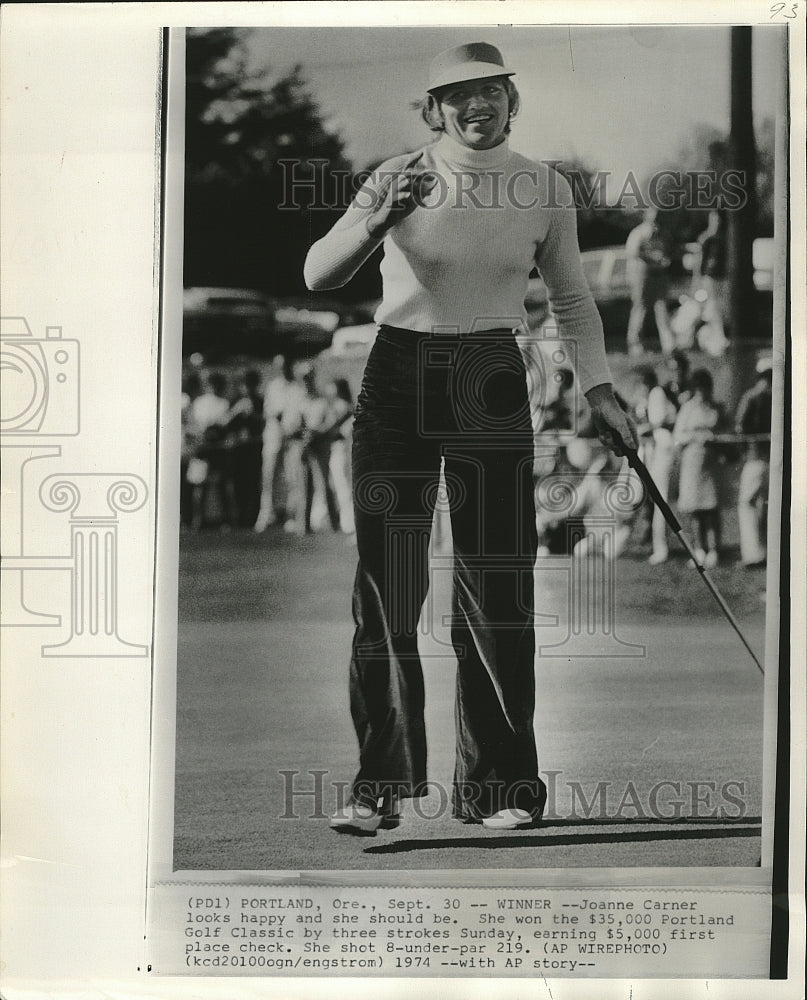 1974 Press Photo Golfer Joanne Carner at Portland Classic - Historic Images