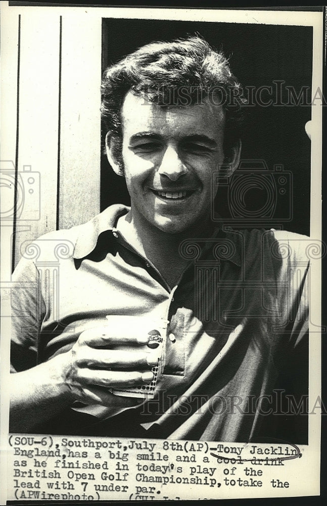 1971 Press Photo Tony Jacklin at British Open Gold Championship - Historic Images