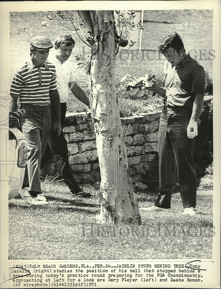 1971 Press Photo Tony Jacklin, Gary Player, Deane Beman, PGA Championship - Historic Images