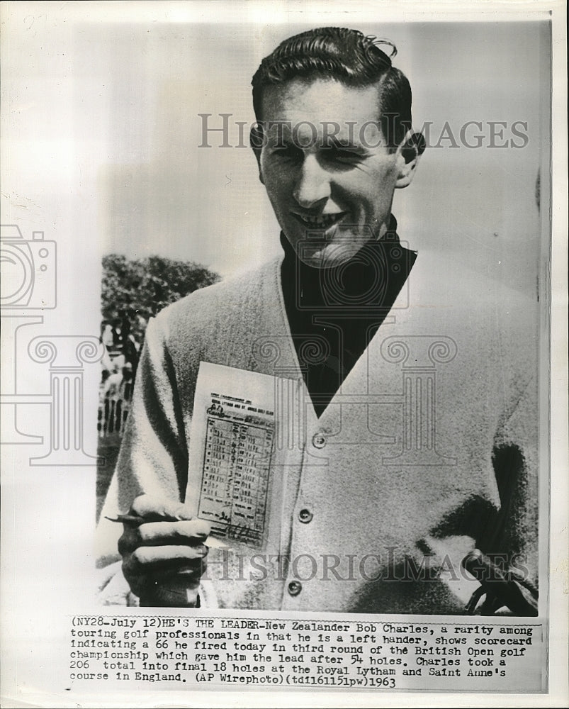 1963 Press Photo Bob Charles wins British Open Golf championship - Historic Images