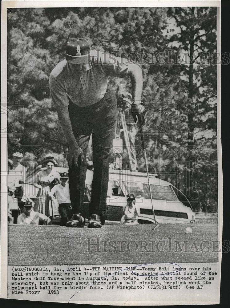 1963 Press Photo Tommy Bolt at the Masters Golf Tournament in Augusta, Ga - Historic Images