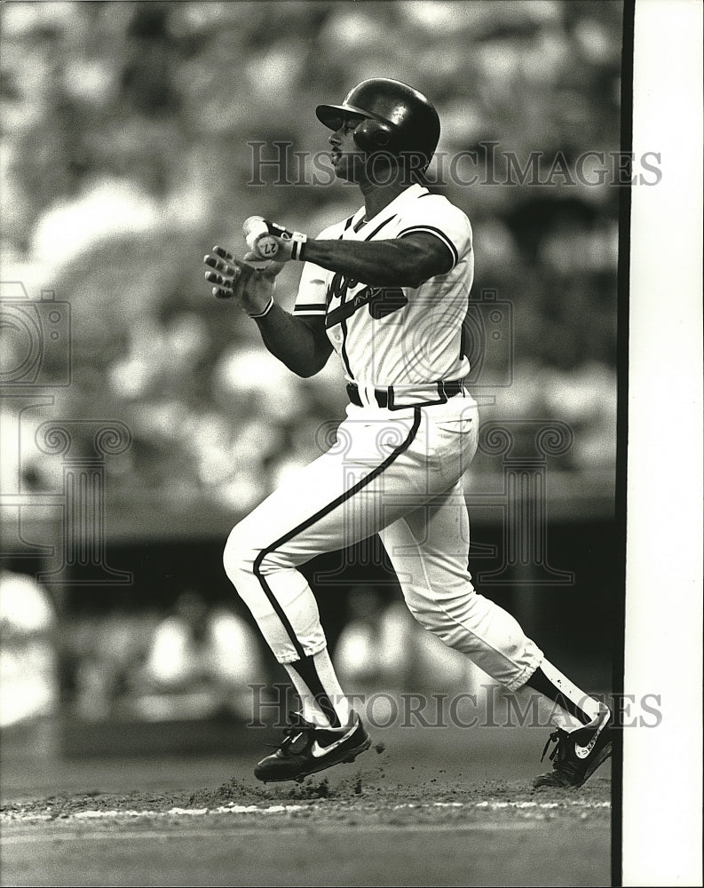1989 Press Photo Lonnie Smith,  Major League Baseball outfielder - Historic Images
