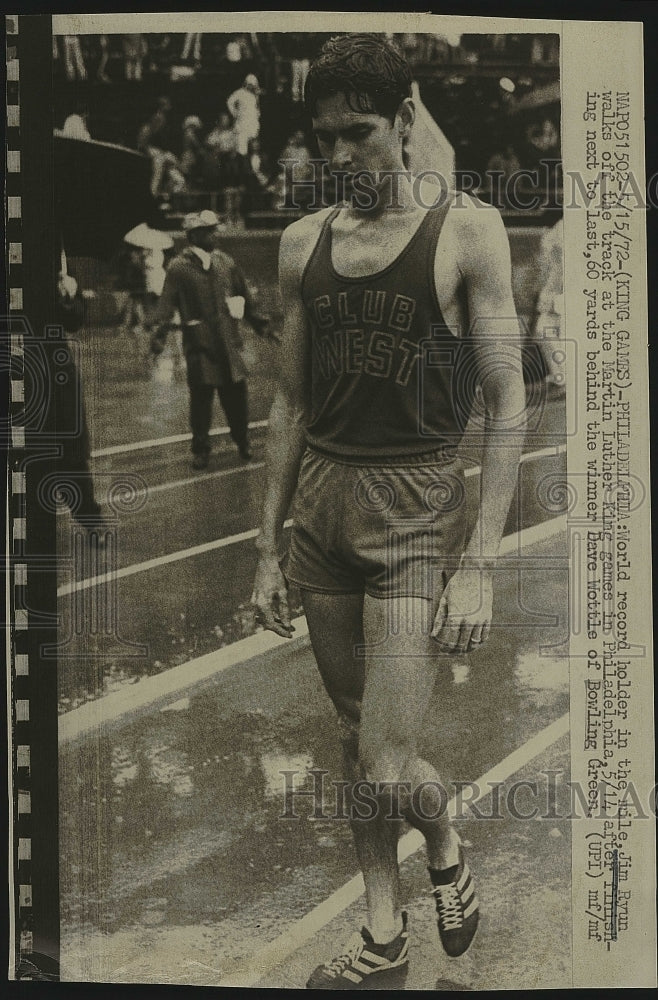 1972 Press Photo Jim Ryun at Martin Luther King Games - Historic Images