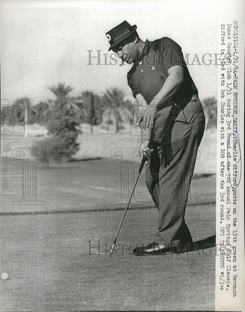 1964 Press Photo Charles Sifford, Golfer at Palm Spring Golf Classic - Historic Images