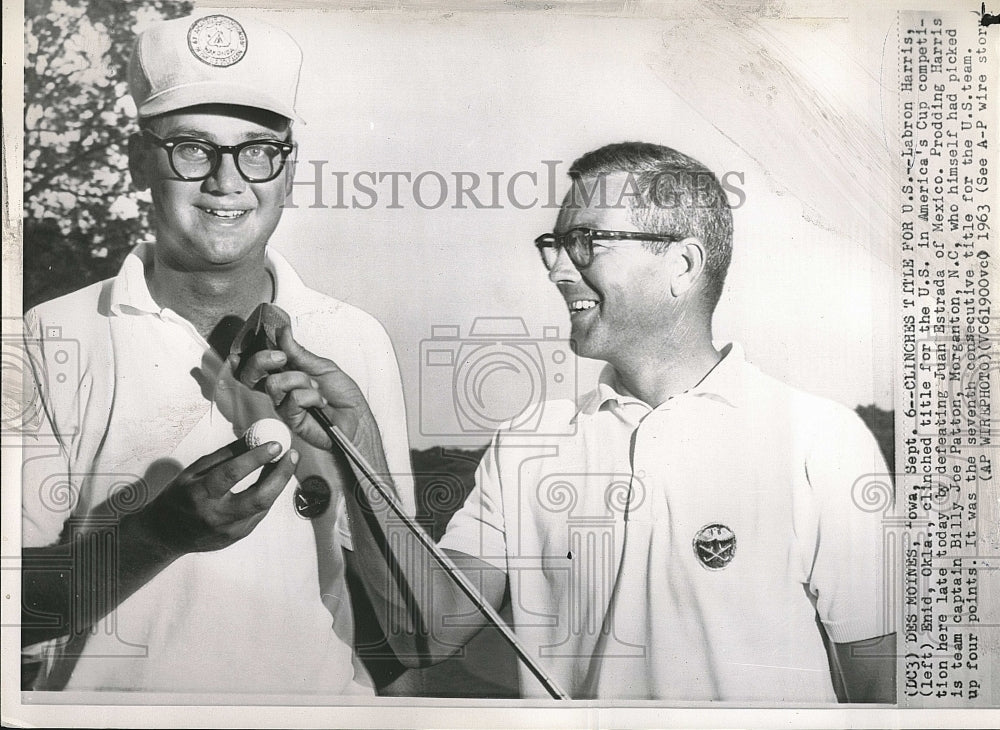 1963 Press Photo Labron Harris clinched the title for the US in America&#39;s Cup - Historic Images