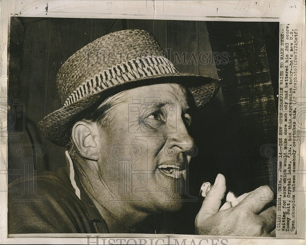 1958 Press Photo New US Open Champion Tommy Bolt - Historic Images