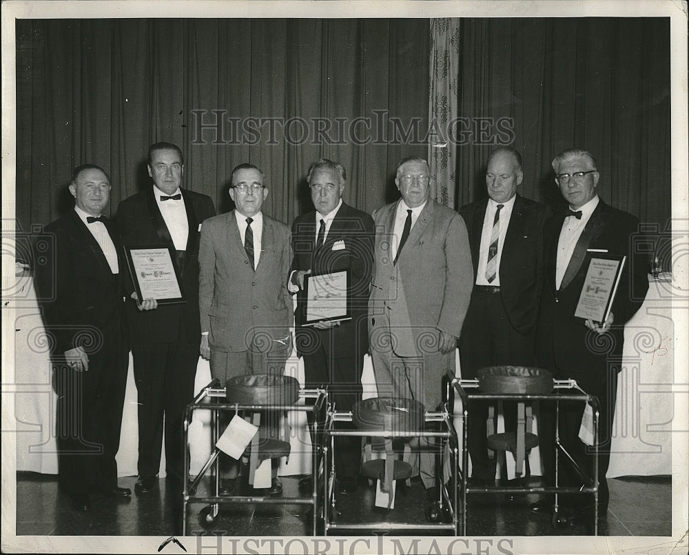 1960 Press Photo John Gilloley, Dr. Roger Osterheld, Dr. Farrell - Historic Images