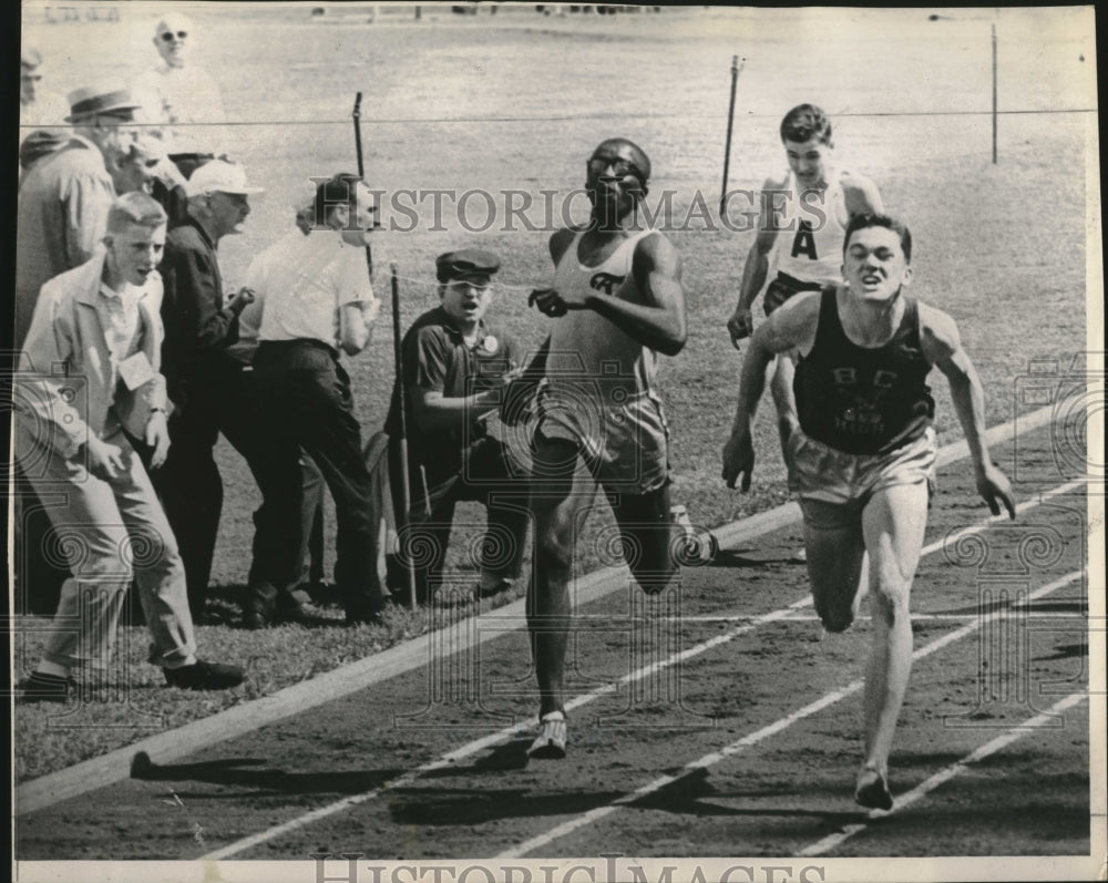 1962 Press Photo Track runners Steve Pattern, George Giradi,F Hamlett, Shea - Historic Images