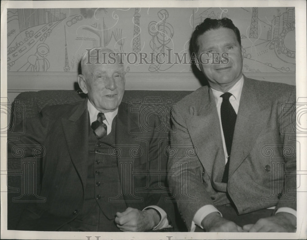 1951 Press Photo Griffith and Lane at Major League Meeting - Historic Images