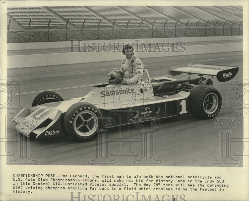 1973 Press Photo Joe Leonard, first man to win both the National motorcycle &amp; - Historic Images