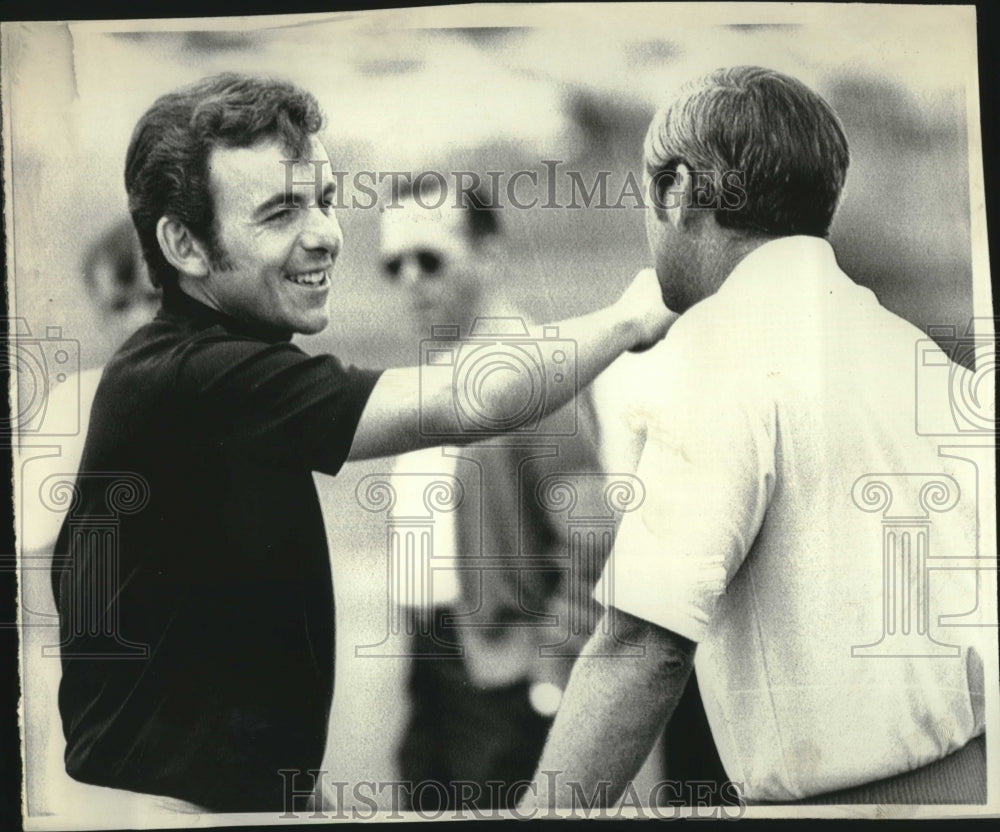 1970 Press Photo British Open champion Tony Jacklin with Gay Brewer at US Open - Historic Images