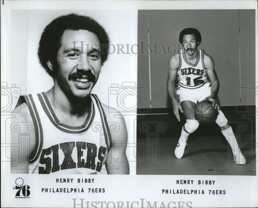 Press Photo Henry Bibby of the Philadelphia 76ers basketball team - Historic Images