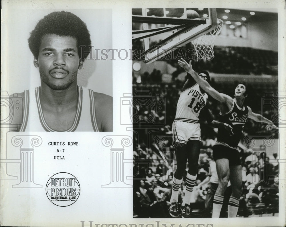 Press Photo Curtis Rowe of the Detroit Pistons - Historic Images