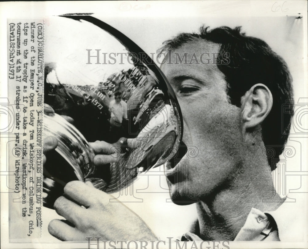 1973 Press Photo Winner of the Kemper Open Tom Weiskopf, professional golfer - Historic Images