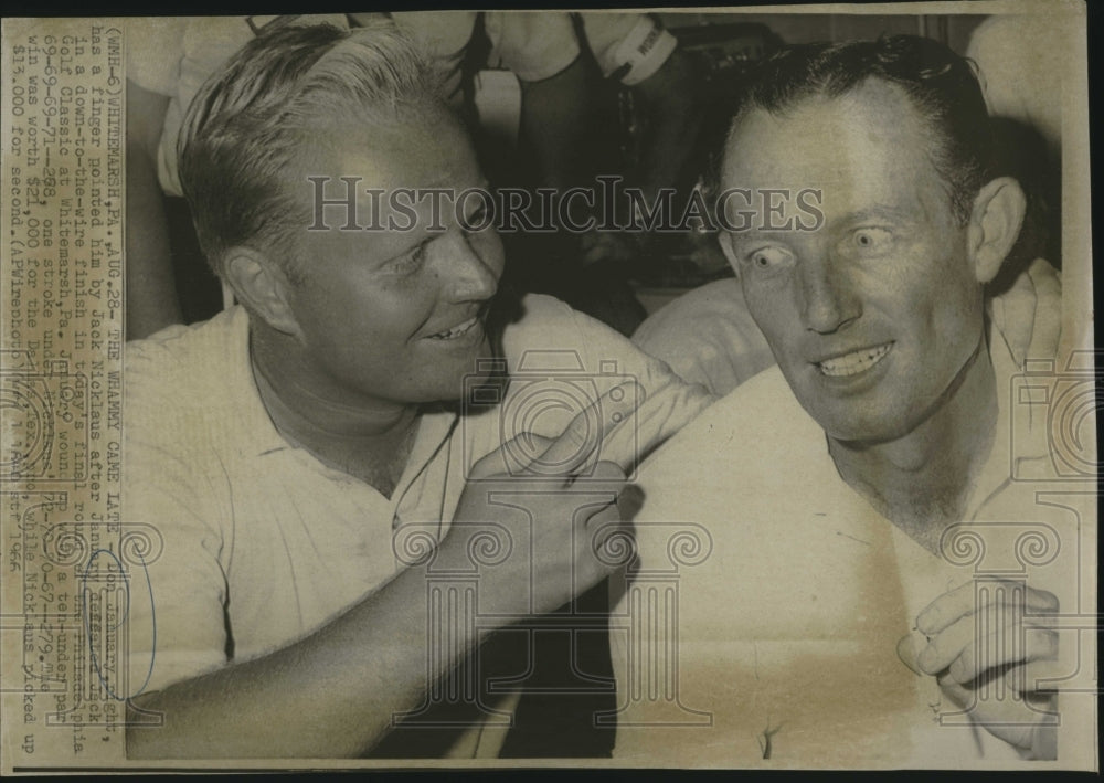1966 Press Photo Don January defeated Jack Nicklaus at the Philadelphia Golf - Historic Images