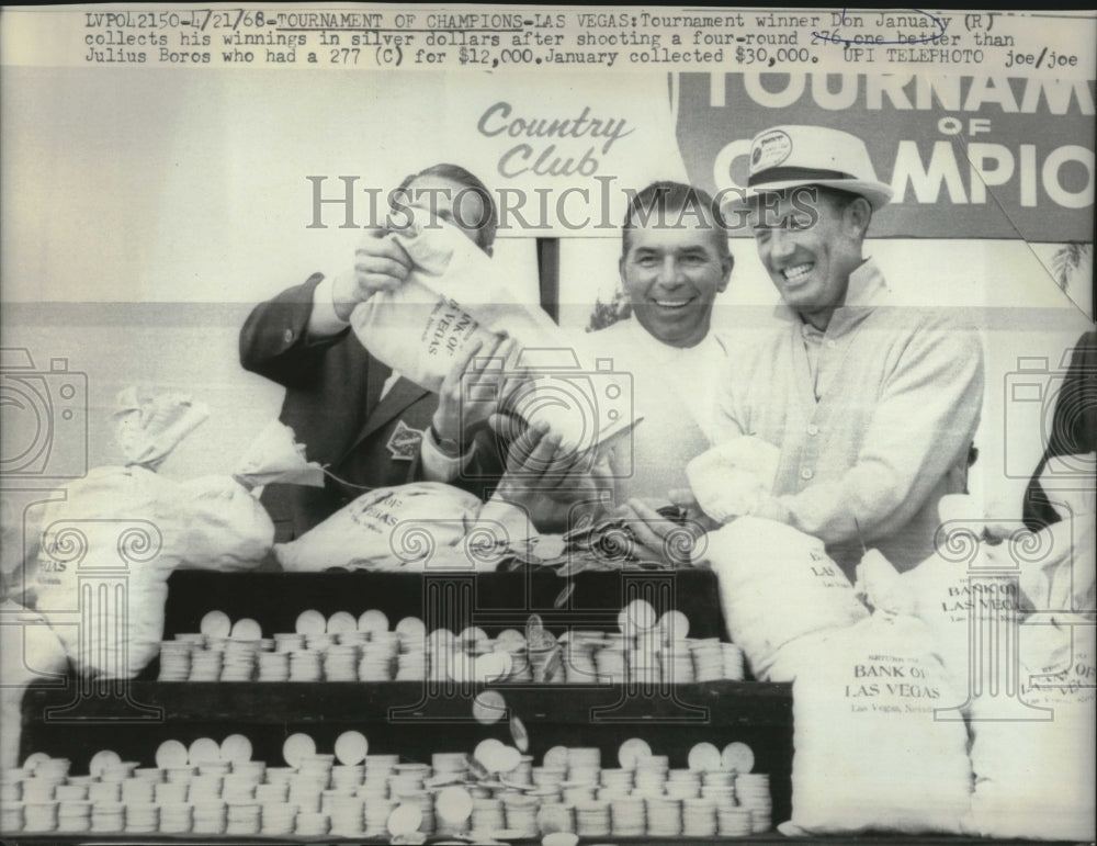 1968 Press Photo Tournament Winner Don January against Julies Boros - Historic Images