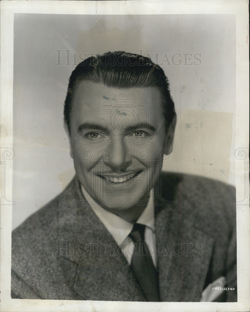 1948 Press Photo George Brent Co-Stars With Lucille Ball in &quot;Lover Come Back&quot; - Historic Images