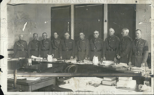 Press Photo Brig. Generals all lined up - Historic Images