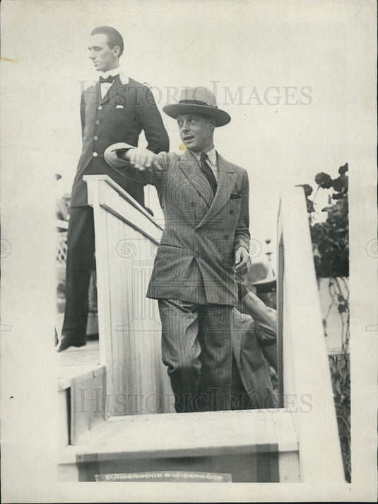 Press Photo Prince of Wales Prepares to Watch Polo Game - Historic Images