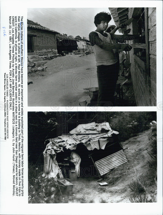 1987 Press Photo Mixtec Indians Southern Mexico - Historic Images