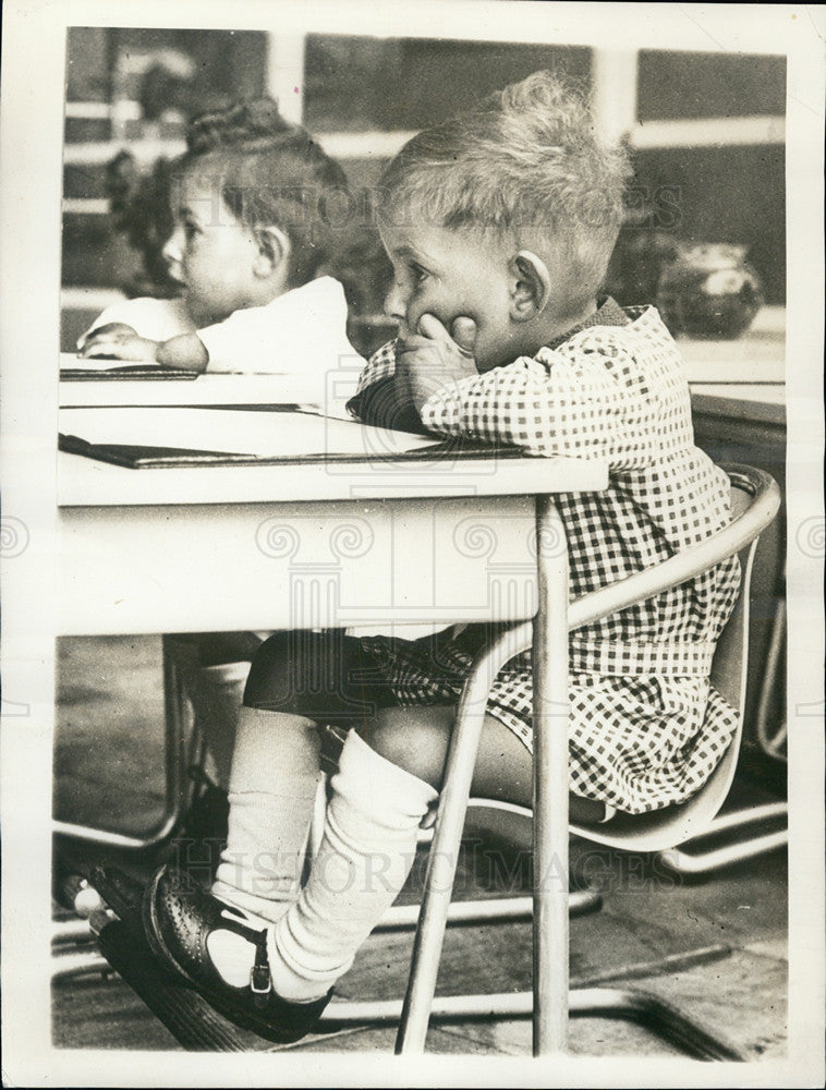 1938 Press Photo French Boy in School - Historic Images