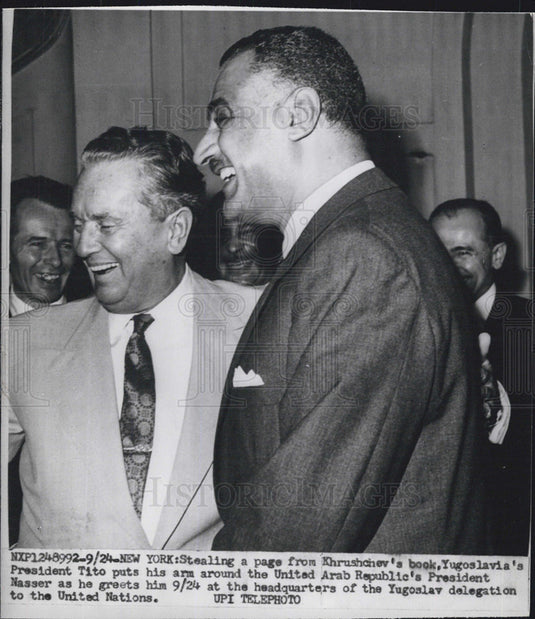 1960 Press Photo Soviet Krushchev & Yugoslav Tito - Historic Images