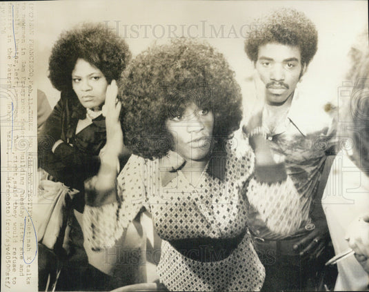 1975 Press Photo Retimah X Refused to Testify in Trial - Historic Images