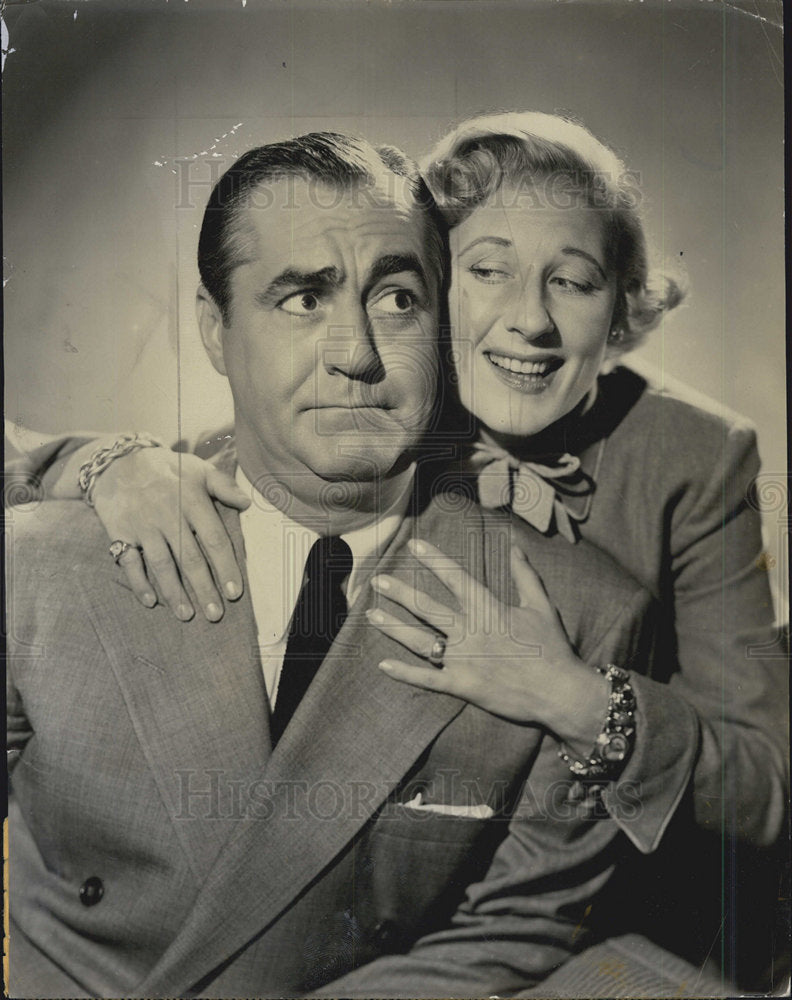 1952 Press Photo Joan Davis and Jim Backus in "I Married Joan" - Historic Images