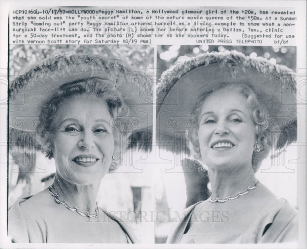 1957 Actress Peggy Hamilton Press Photo - Historic Images