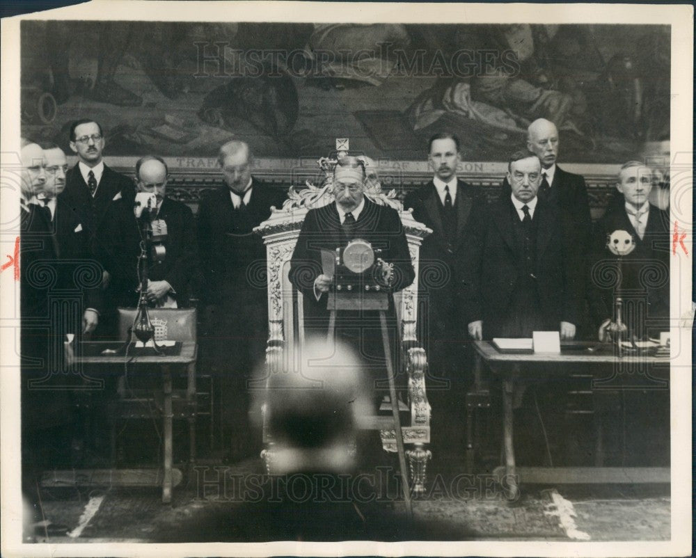1930 GB King George 5-Power Naval Press Conf Photo - Historic Images