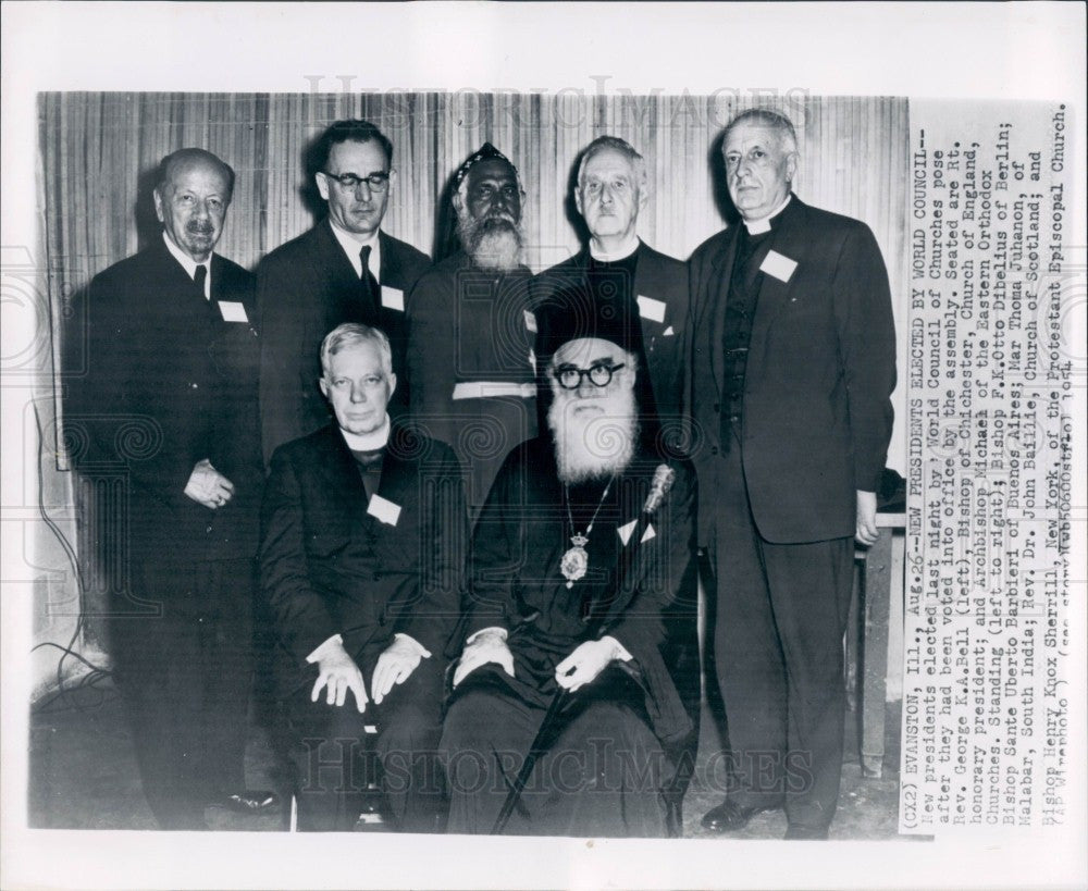 1954 World Council Churches Presidents Press Photo - Historic Images