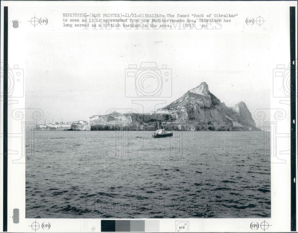 1973 Rock of Gibraltar Press Photo - Historic Images