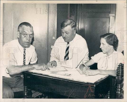 1933 Detroit Strike Breaker W Gibney Press Photo - Historic Images