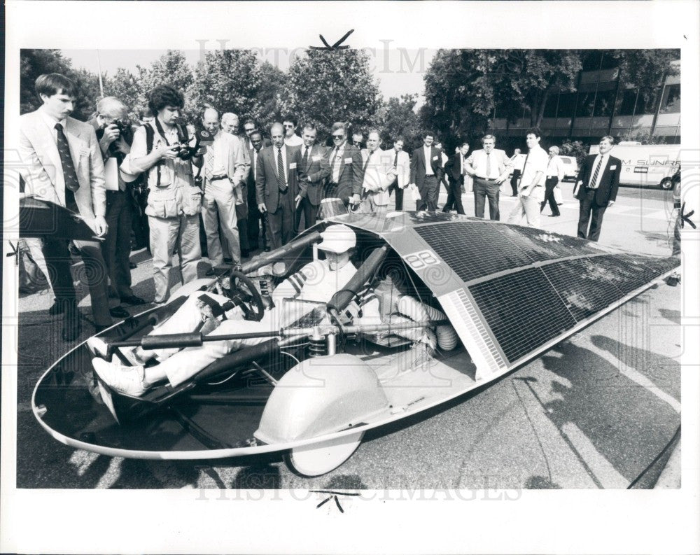 1987 General Motors Race Car Sunraycer Press Photo - Historic Images