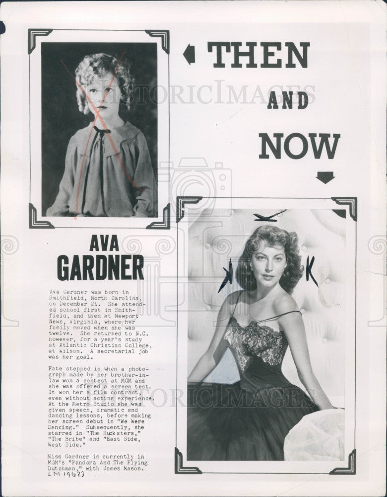 1951 Actress Ava Gardner Press Photo - Historic Images